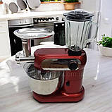 Кухонний комбайн 3в1 Crownberg 2200 Вт блендер 1.5 л міксер 5.5 м'ясорубка багатофункціональна кухонна машина, фото 7