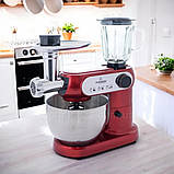 Кухонний комбайн 3в1 Crownberg 2200 Вт блендер 1.5 л міксер 5.5 м'ясорубка багатофункціональна кухонна машина, фото 6