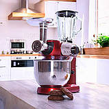 Кухонний комбайн 3в1 Crownberg 2200 Вт блендер 1.5 л міксер 5.5 м'ясорубка багатофункціональна кухонна машина, фото 5