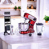 Кухонний комбайн 3в1 Crownberg 2200 Вт блендер 1.5 л міксер 5.5 м'ясорубка багатофункціональна кухонна машина, фото 2