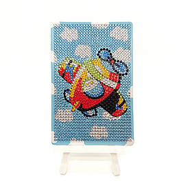 Алмазна мозаїка Яскравий вертоліт 10х15 см