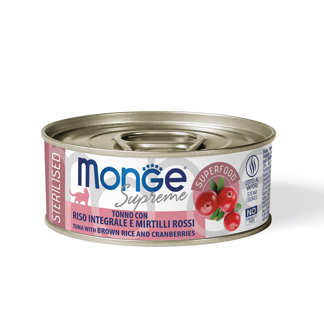 MONGE CAT Supreme Adult тунeць та журавлина