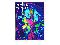 Аплікація пришивна Аніме колір електрик "Неон" 18×23,5 см