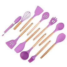Універсальний набір кухонного приладдя з 12 предметів Kitchen Set фіолетовий (HA-50), фото 5