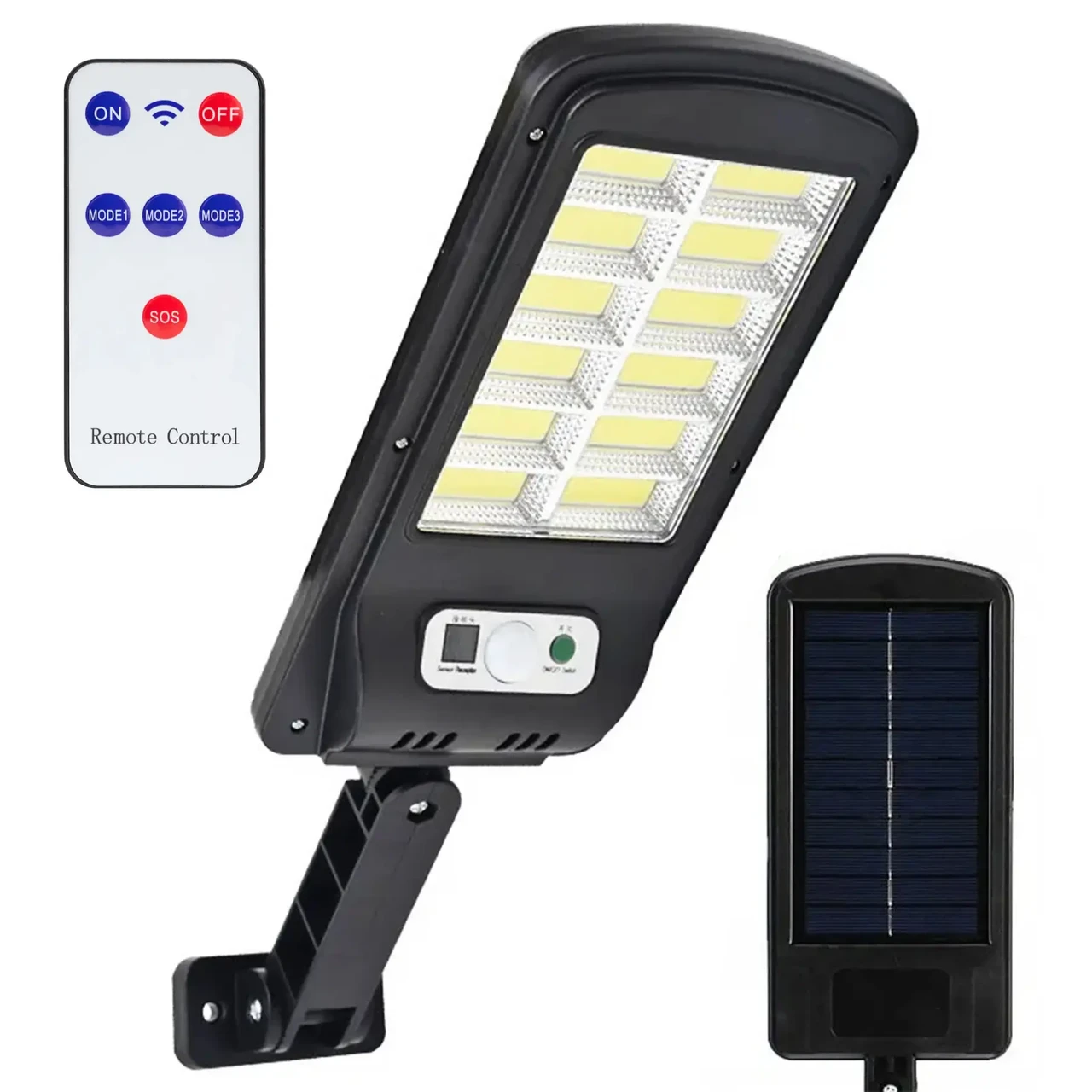 Ліхтар прожектор вуличний на сонячній батареї Solar Induction street lamp BK-128B-12COB Op