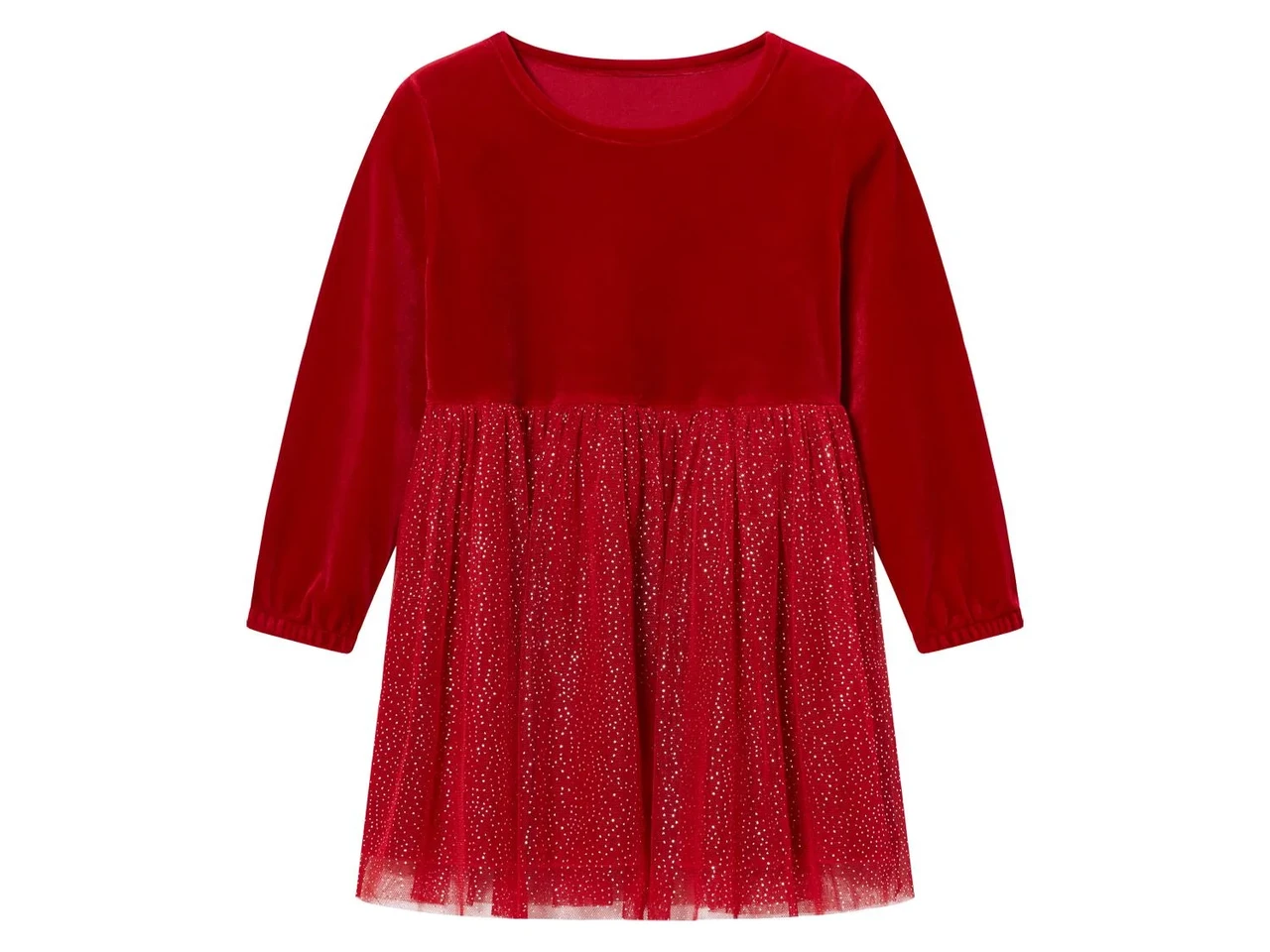 Сукня велюрова з фатиновою спідницею червона Lupilu 110/116, 122/128см, фото 1