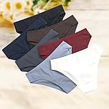 Жіночі трусики хлопкові Nicoletta набір 7 шт рубчик Розмір M L XL XXL, фото 2