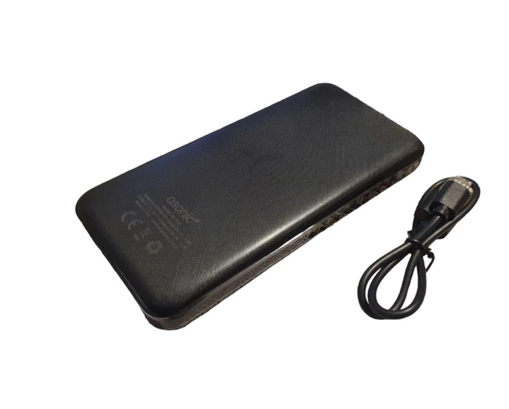 Павер банк, Power Bank 10000 mAh з індикатором заряду, Asonic P10, колір чорний