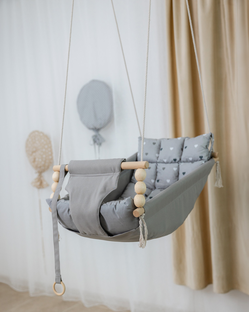 Підвісна гойдалка люлька Love me, гойдалка для дітей, гойдалка гамак, фото 1