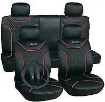 Чехлы на сиденья универсальные, авточехлы Milex Classic черные AG-C72621