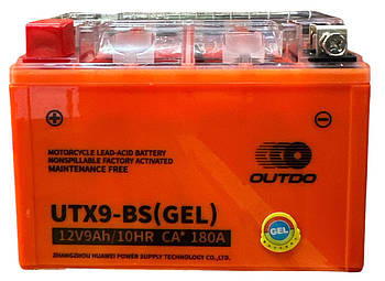 Акумулятор 12V 9Аһ YTX9-BS 150/85/105 мм Dominator (GEL)