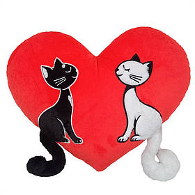 Подушка декоративна "Котики день та ніч" WP MERCHANDISE FWPCATSDAYNIG25RD, Toyman