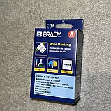 Самоламінована вінілова стрічка 19.05мм 4.3м  кабельні маркери Brady M21-750-427 чорний на білому, фото 6
