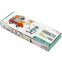 Набір гуашевих фарб Cats 10 мл, ROSA Kids, 24 кольорів