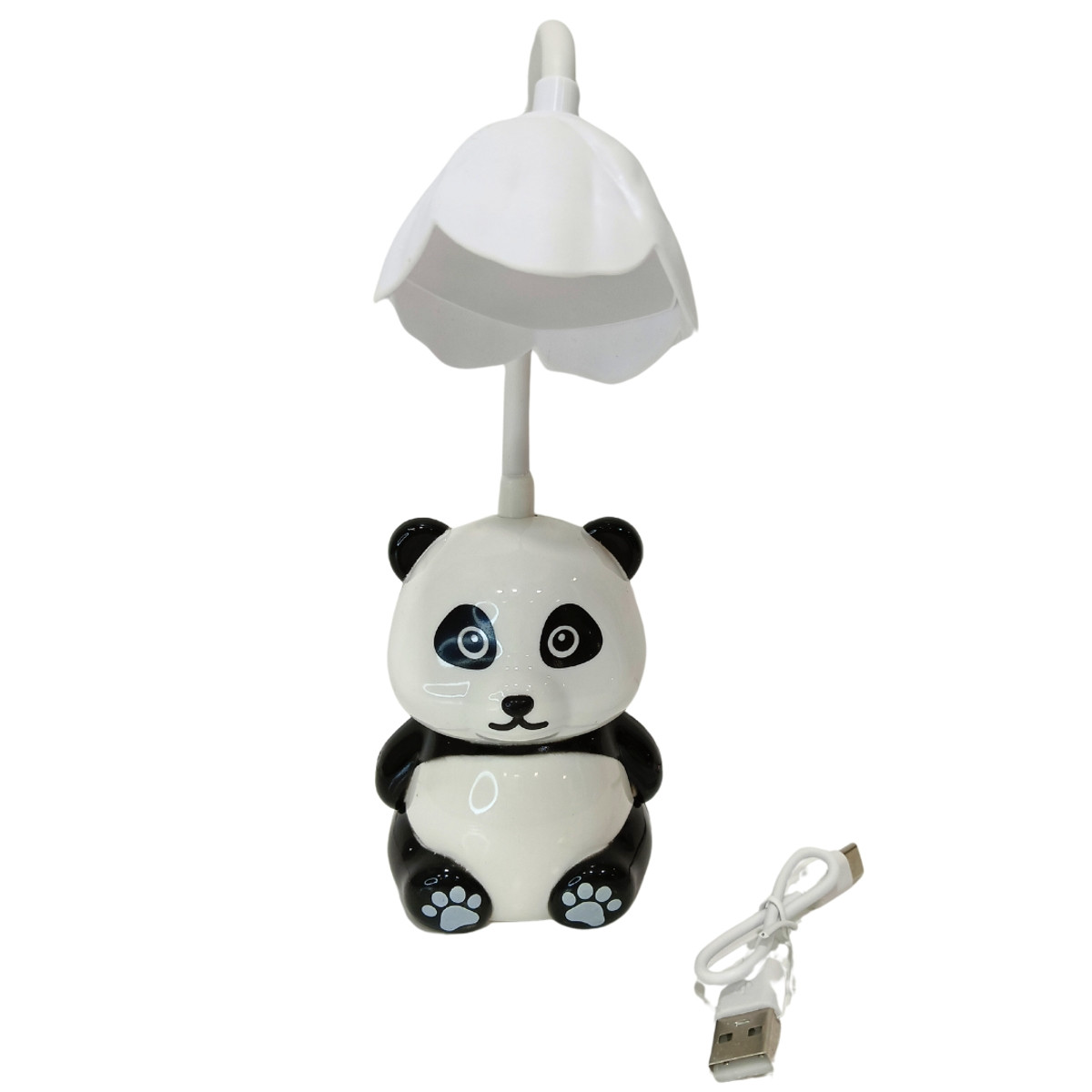 Світильник дитячий + нічник зі стругачкою, Панда h — 28 см (зарядка від USB) 28073, фото 1