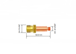 Корпус цанги з газовою лінзою Parker, розміри 1.6 мм; 2.0 мм ; 2.4 мм ; 3.2 мм (P45V25;25M;26;27)