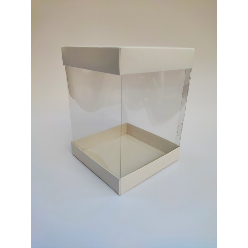 Коробка для торта з прозорими стінками, 146*146*200, фото 1