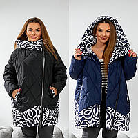 Жіноча весняна куртка 56-58 60-62,64-66, 68-70 синя чорна