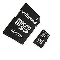 Карта пам'яті microSDHC 64Gb class 10 (adapter SD) Wibrand