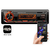 Магнітола Cyclone MP-1063 FM, USB, USB для зарядки 2А, microSD, AUX, MP3, WMA, BT, багатокол., iCar Link