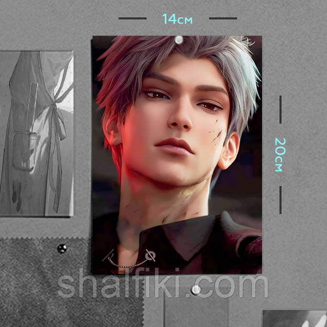 "Сілус / Sylus (Кохання та Глибокий космос / Love and deepspace)" плакат (постер) розміром А5 (14х20см), фото 1