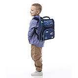 Рюкзак шкільний GoPack Education каркасний Racing 34x26x13 см, 11 л, синій, фото 10