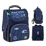 Рюкзак шкільний GoPack Education каркасний Racing 34x26x13 см, 11 л, синій, фото 2