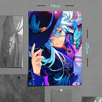 "Ватару Хібікі (Aнсамбль Зірок / Ensemble Stars)" плакат (постер) розміром А5 (14х20см)