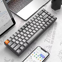 Бездротова клавіатура ZIYOULANG K68 Gray | 2.4G, Bluetooth