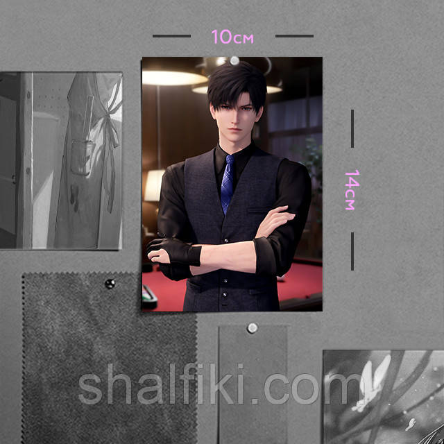 "Зейн / Zayne (Кохання та Глибокий космос / Love and deepspace)" плакат (постер) розміром А6 (10х14см), фото 1