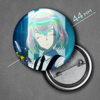 "Алмаз / Діамант (Країна Самоцвітів / Land of the Lustrous)" значок круглий на булавці Ø44 мм