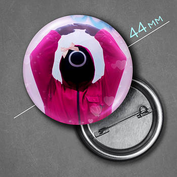 "Наглядач (Гра в кальмара 2 / Squid game2)" значок круглий на булавці Ø44 мм