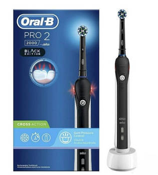 Зубна щітка Braun Oral-B PRO2 2000 D 501.513.2 BK Cross Action