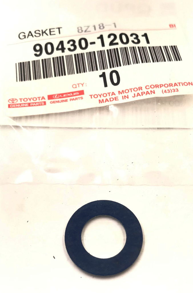 Прокладка пробки піддона двигуна, оригінал 90430-12031 Тойота, Лексус (всі моделі) 1980-2024