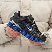Чоловічі Кросівки Nike Shox TL Black Blue / Найк Шокс ТЛ Чорні з Синім, фото 3
