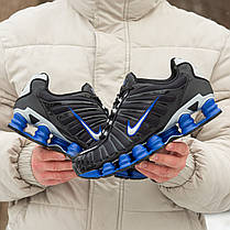 Чоловічі Кросівки Nike Shox TL Black Blue / Найк Шокс ТЛ Чорні з Синім, фото 2