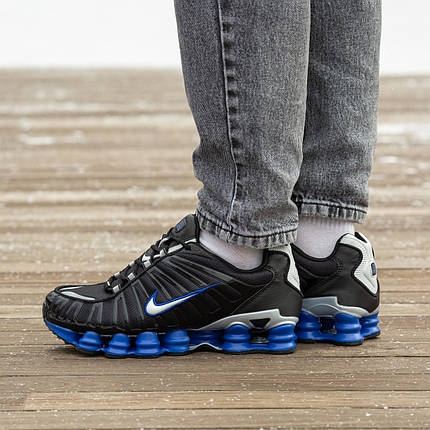 Чоловічі Кросівки Nike Shox TL Black Blue / Найк Шокс ТЛ Чорні з Синім, фото 1
