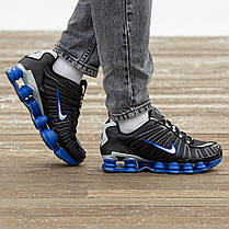 Чоловічі Кросівки Nike Shox TL Black Blue / Найк Шокс ТЛ Чорні з Синім, фото 5