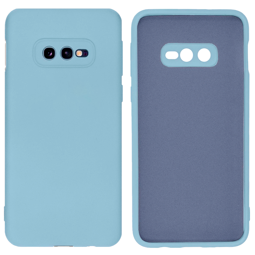 Чохол Silicone case Camera Protective для Samsung S10e (11) блакитний Lilac Cream