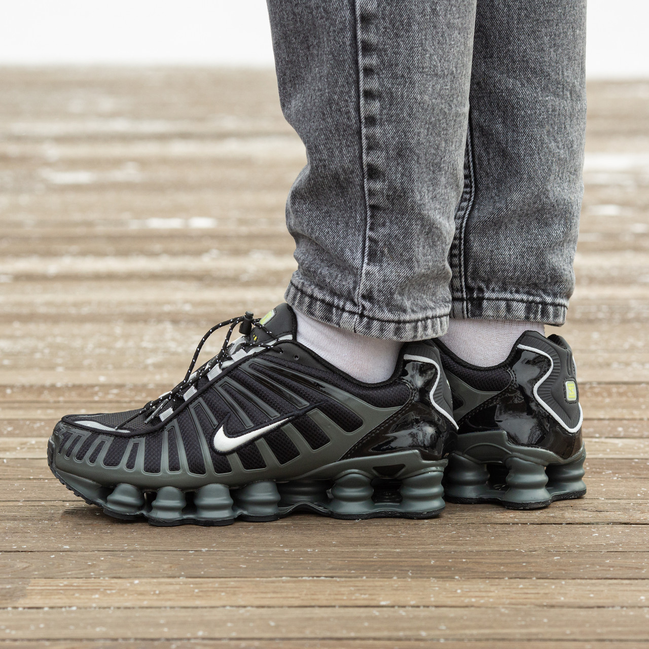 Чоловічі Кросівки Nike Shox TL Black Grey / Найк Шокс ТЛ Чорні з Сірим