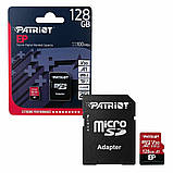 Карта пам'яті microSDXC (UHS-1 U3) Patriot EP Series 128Gb class 10 V30 (R-100MB/s, W-80MB/s) (adapter SD), фото 3