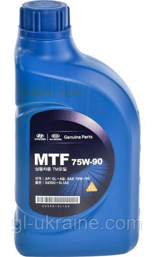 Трансмісійна олива Hyundai/Kia Gear Oil 75W-90 (GL-4), 1л (04300-5L1A0)