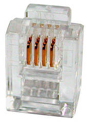 Конектор Atcom RJ12 6P4C телефонний 100 шт (12419)