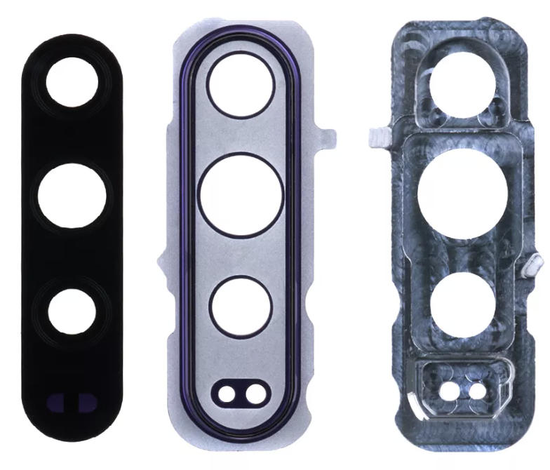 Скло камери Honor 20 Pro, з рамкою фіолетового кольору, Phantom Black