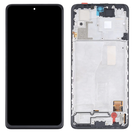 Дисплей (екран) для Xiaomi Redmi Note 10 4G/Redmi Note 10S + тачскрин, чорний, TFT, з передньою панеллю, фото 1