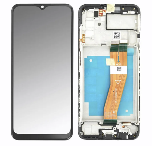 Дисплей (екран) для Samsung A037F Galaxy A03s + touchscreen, чорний, 160.3 x 72 mm, з жовтим шлейфом, с, фото 1