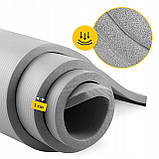 Килимок (мат) спортивний 4FIZJO NBR 180 x 60 x 1 см для йоги та фітнесу Grey (P-5907739317087), фото 9