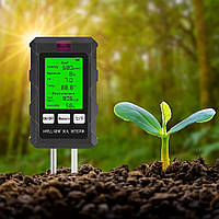 Цифровий аналізатор грунту 6 в 1 YR371 (pH, температура, освітленість, родючість, вологість грунту та повітря)