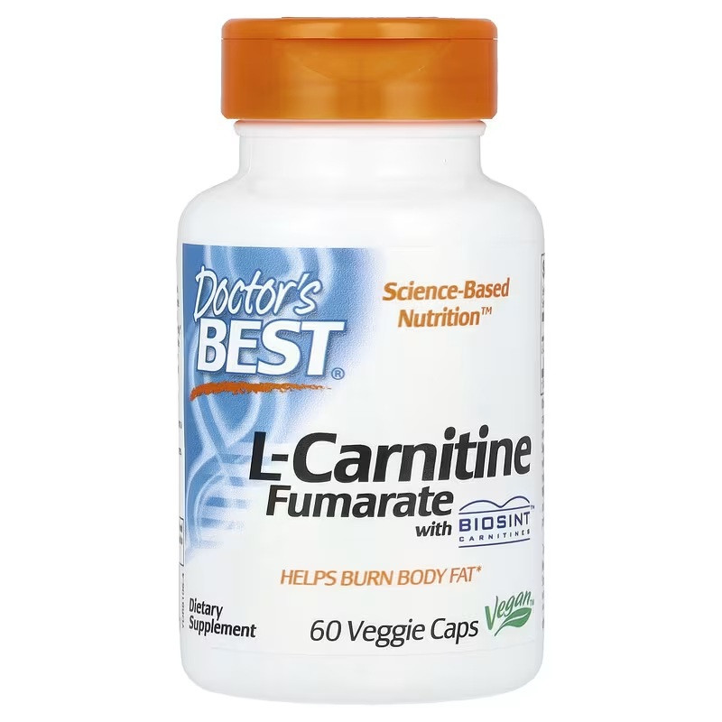 L-Карнітин Фумарат, L-Carnitine Fumarate, Doctor's s Best, 855 мг, 60 капсул