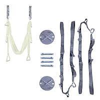 Комплект для кріплення гамаку для йоги - кронштейни, гвинти та ремінці inSPORTline Hemmokstrap